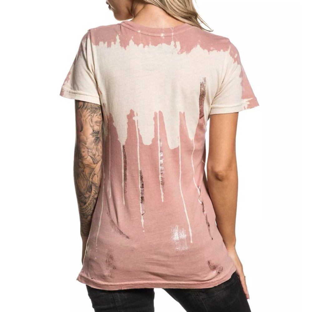 AFFLICTION Women's T-Shirt S/S STANDARD SUPPLY Tee - Picture 2 of 8